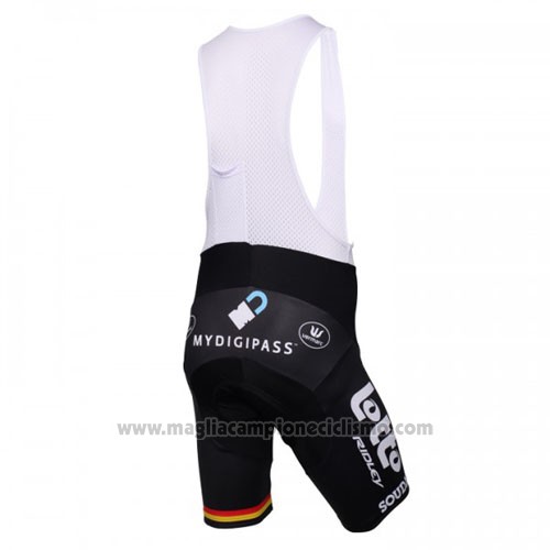 2016 Abbigliamento Ciclismo Lotto Soudal Bianco e Rosso Manica Corta e Salopette